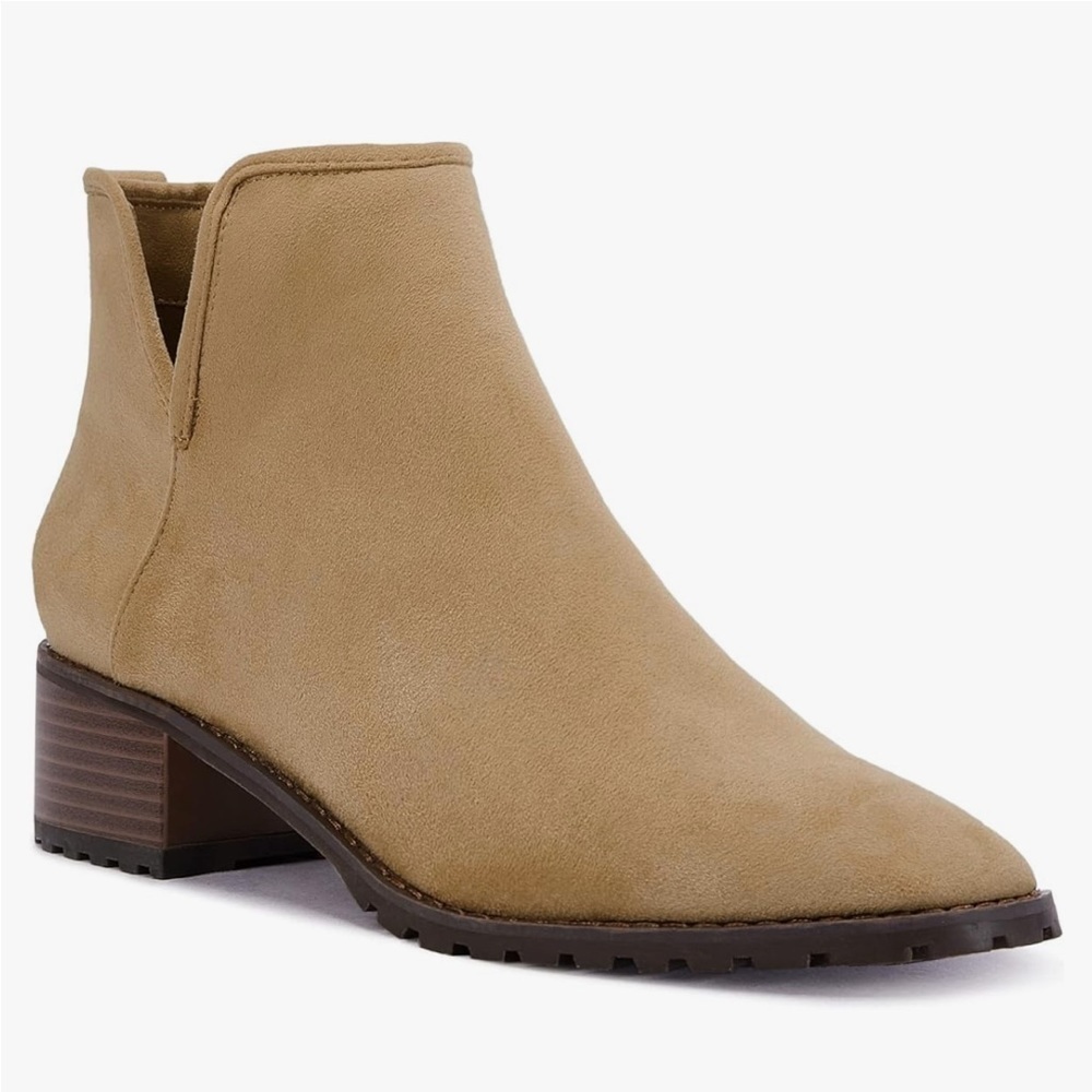 New Juliet Holy Womens Chelsea Ankle Boots V Cut Side Zipper Dress Bootie size 8